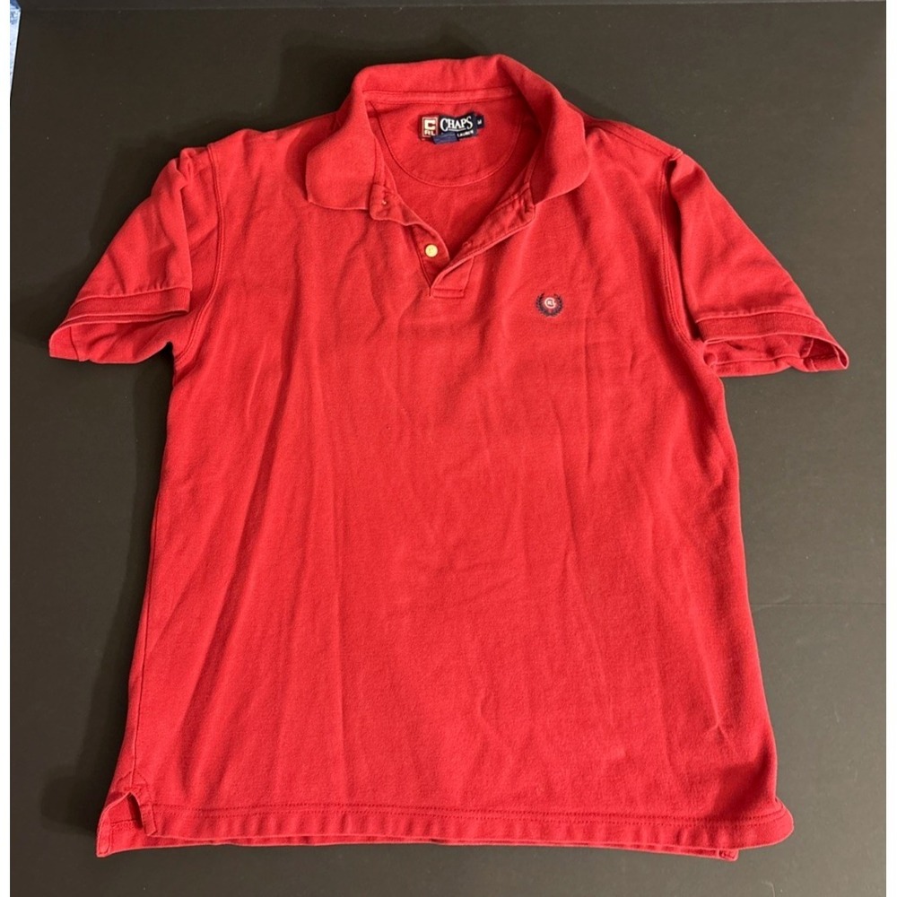 Chaps Ralph Lauren Polo Shirt - Men's M Red - Embroidered Logo, size M